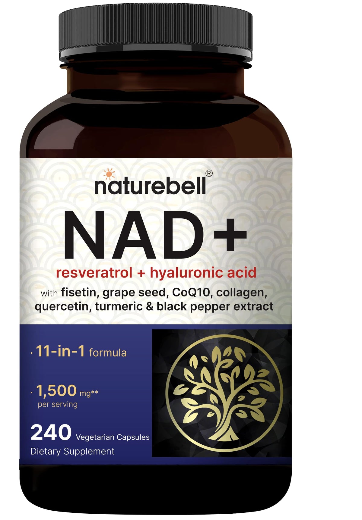 NatureBell frasco frente mostrando diseño y cantidad, confianza en la dosis