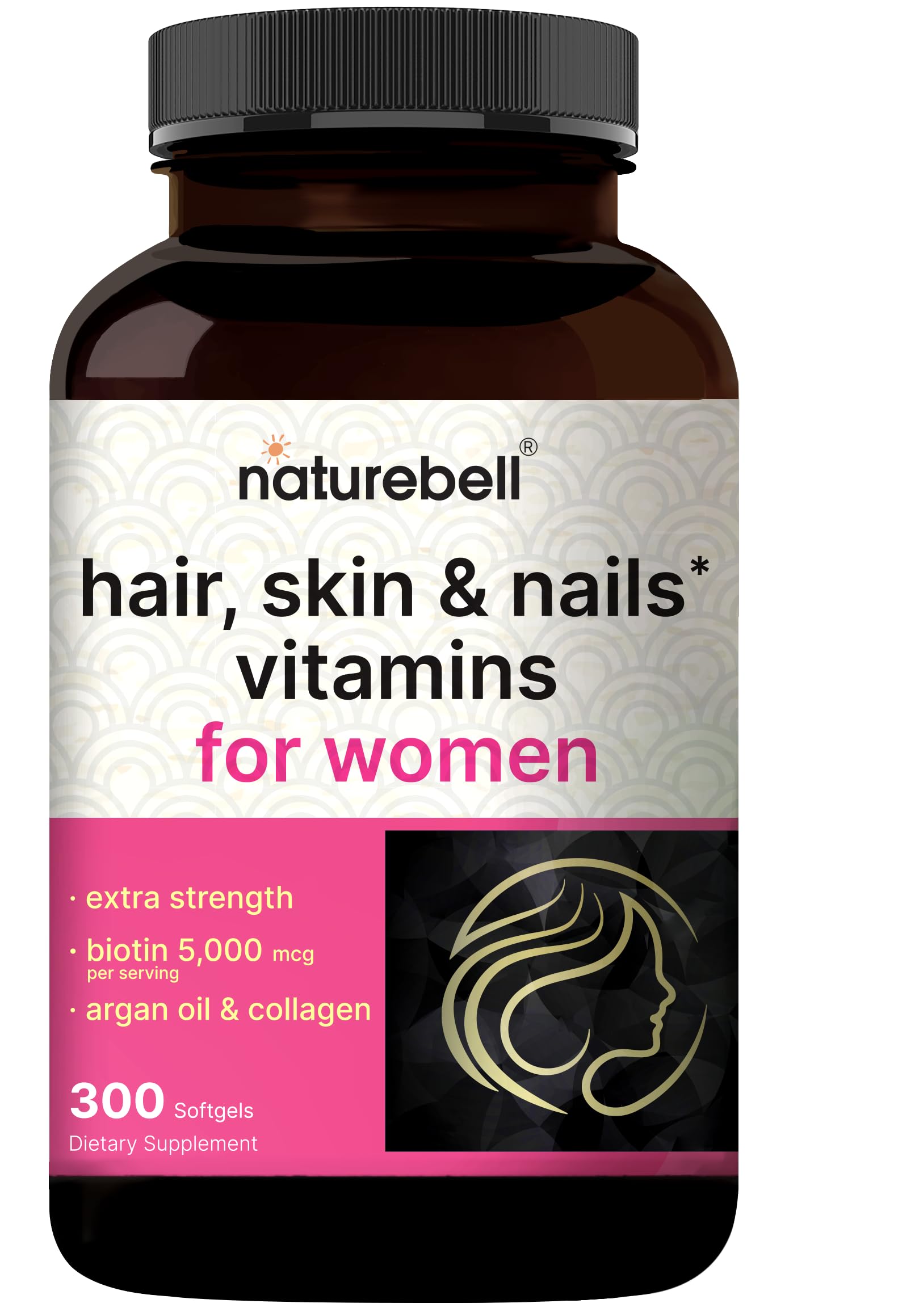 NatureBell frasco frontal y diseño claro, muestra complemento completo