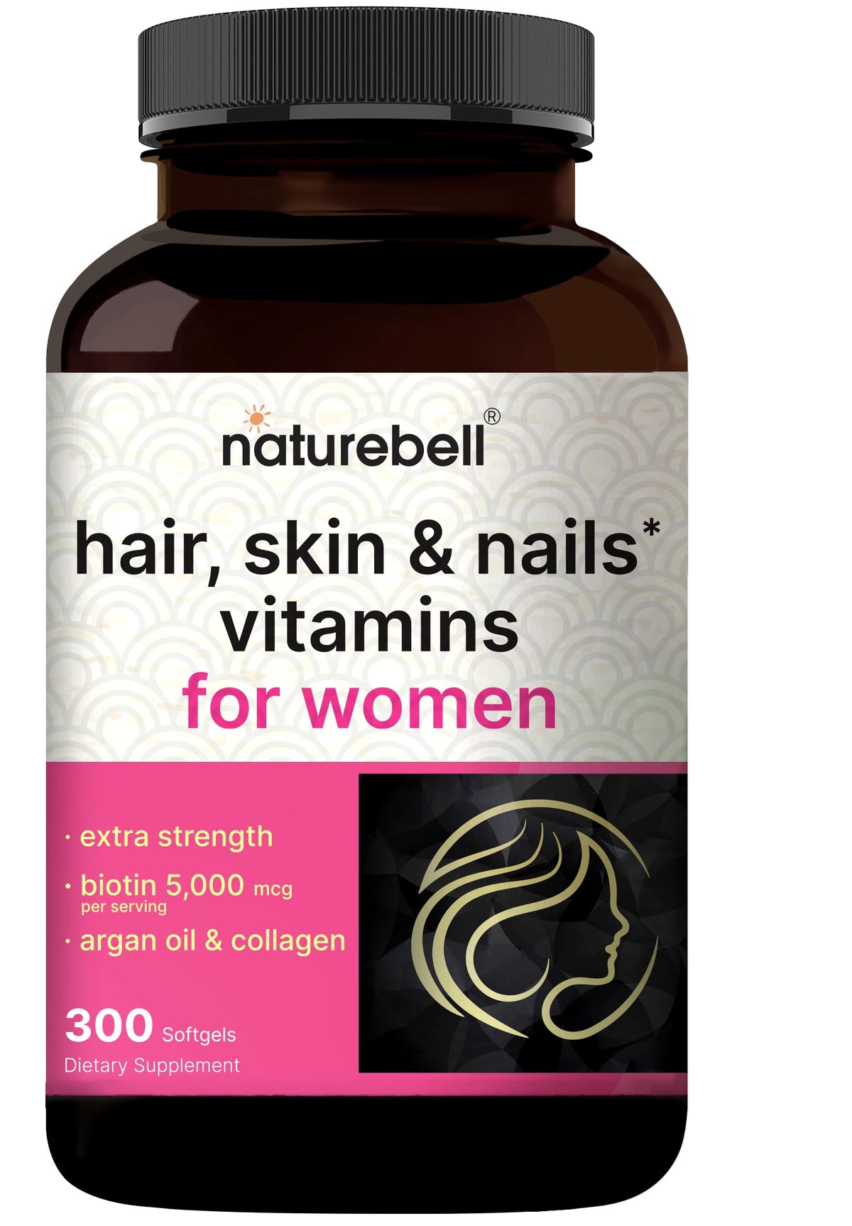 NatureBell frasco frontal y diseño claro, muestra complemento completo