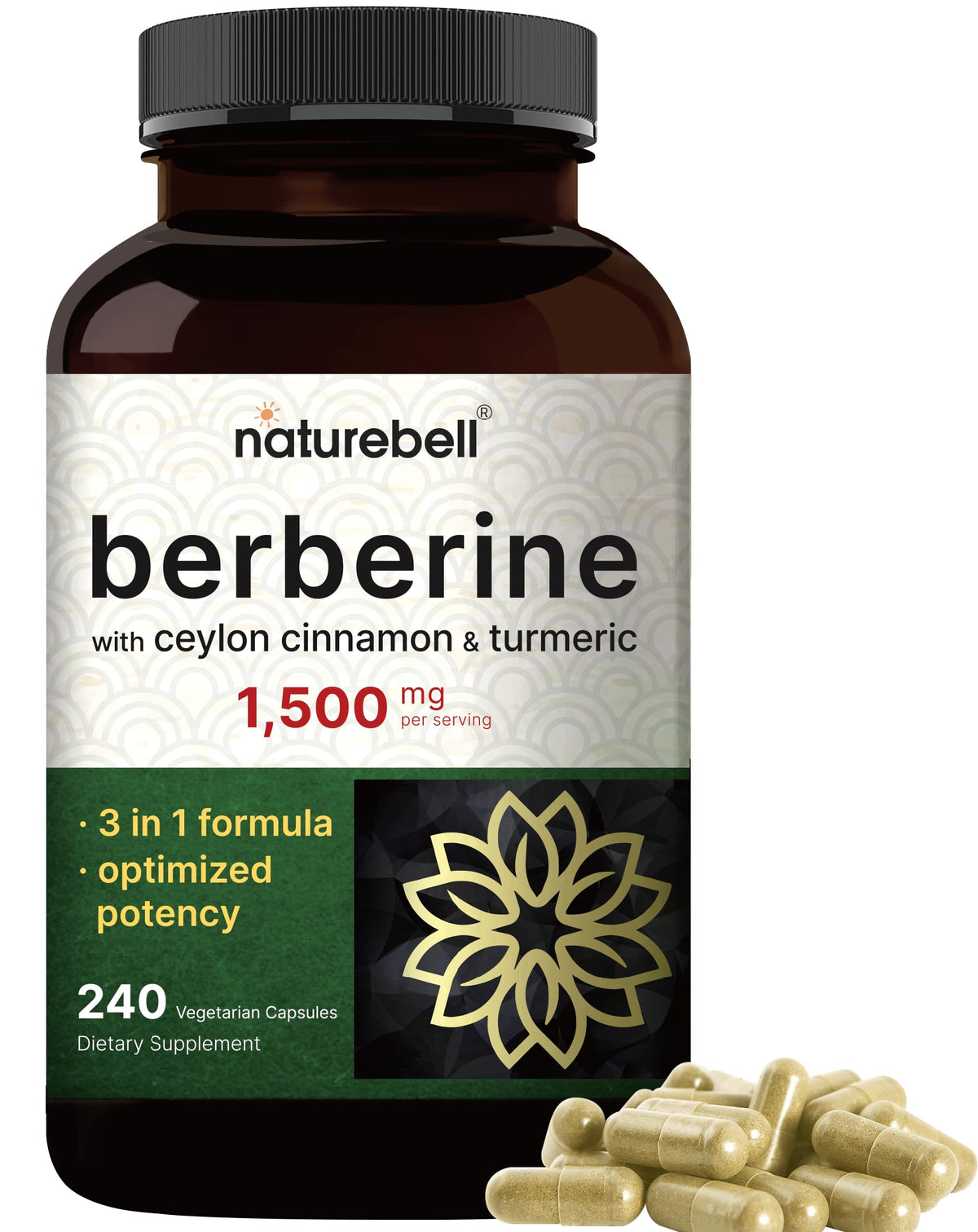 NatureBell frente del empaque mostrando botella y etiqueta clara