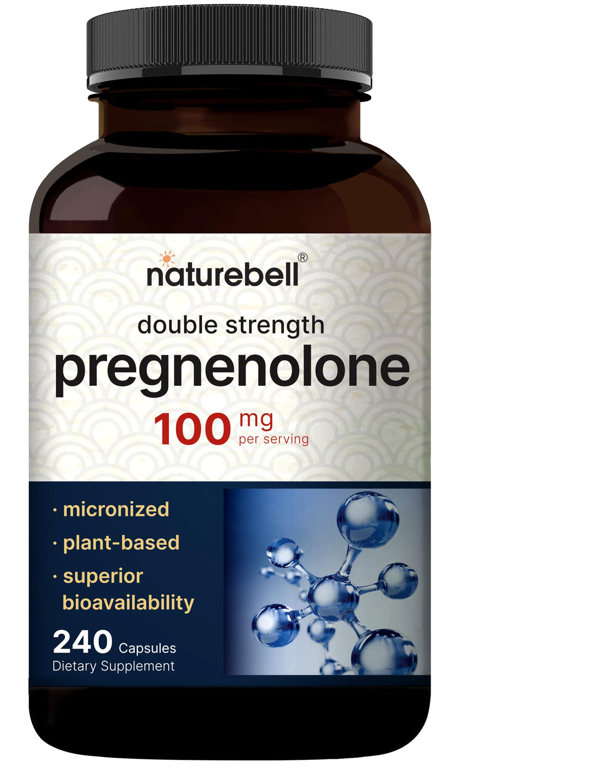 NatureBell envase frontal de pregnenolona mostrando presentación y beneficio práctico