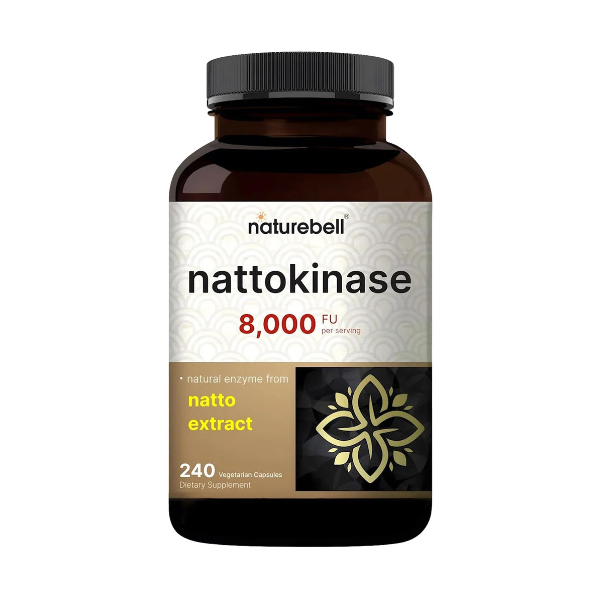 NatureBell frasco frontal mostrando 240 cápsulas y beneficios