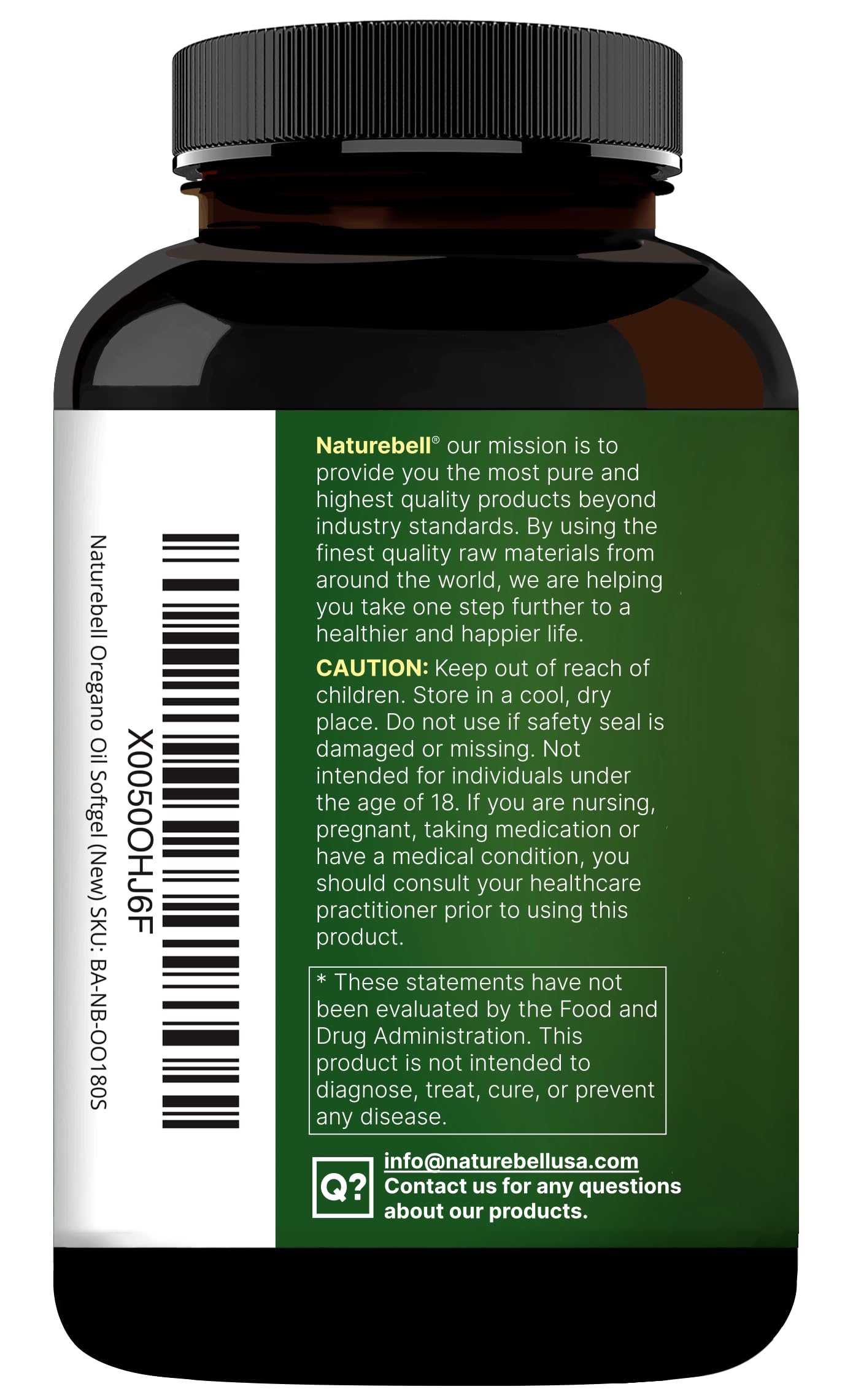 NatureBell certificado de análisis y sello de pruebas de terceros