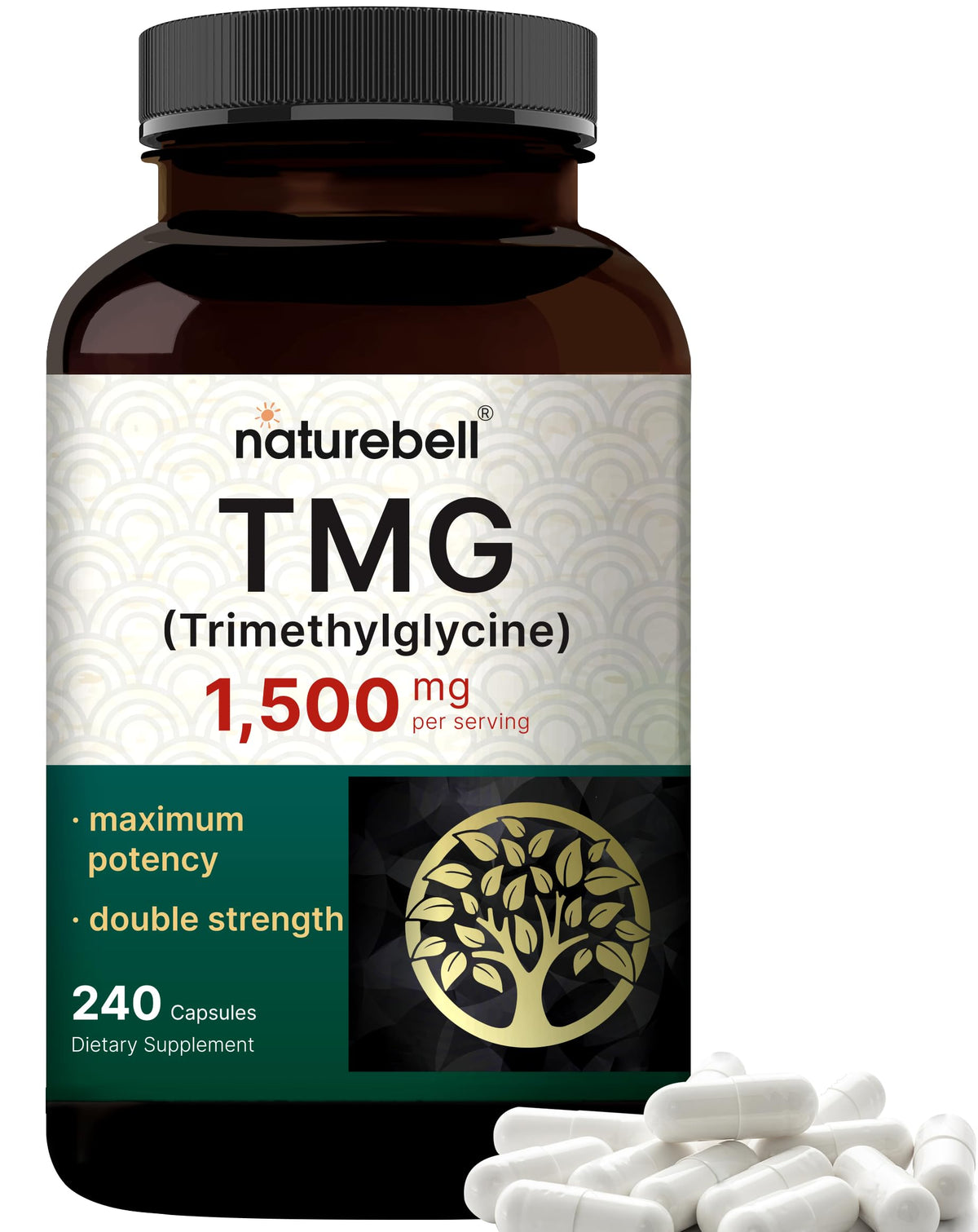 NatureBell frasco frontal mostrando etiqueta clara y beneficio de pureza