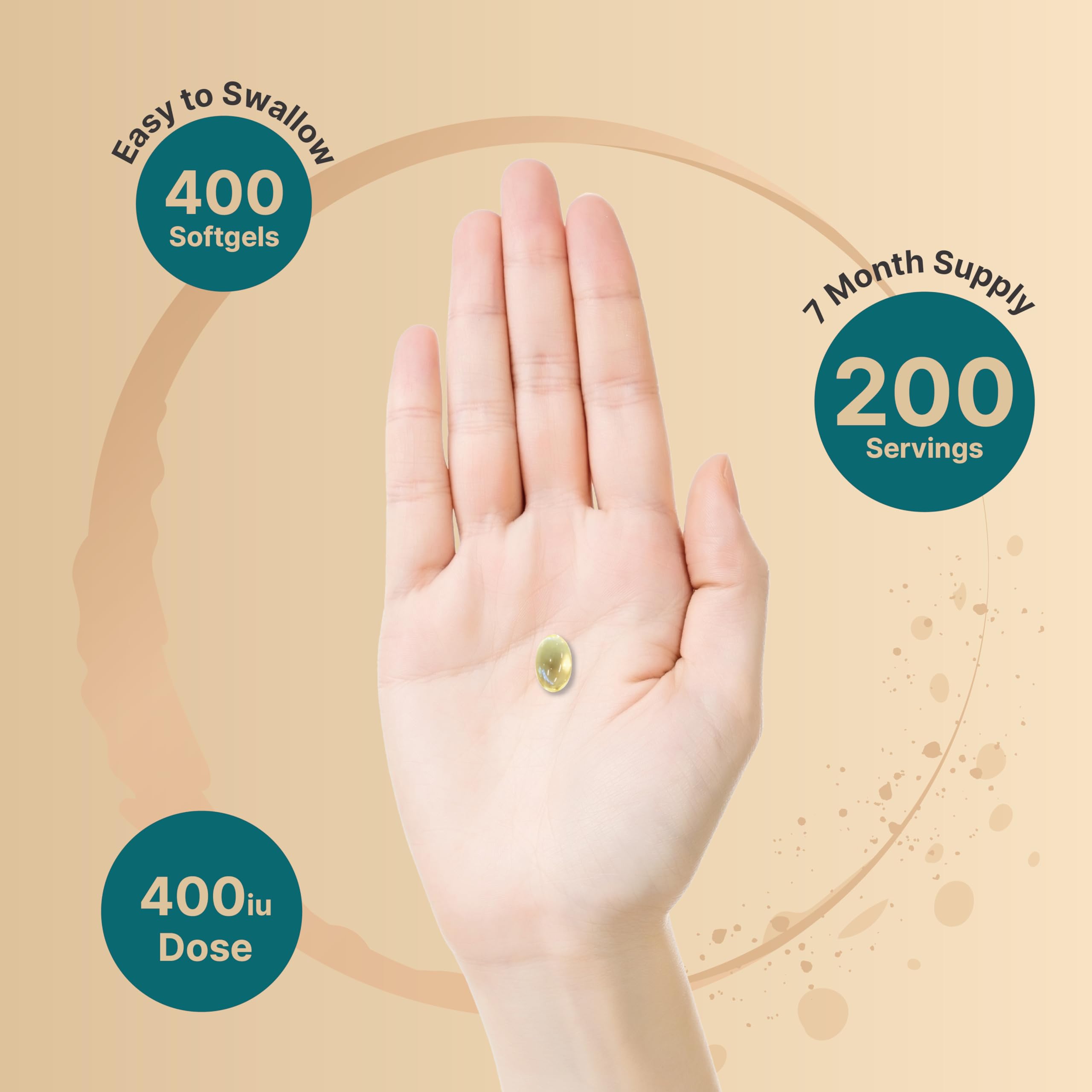 Botella NatureBell abierta con varias cápsulas visibles para impresión de cantidad