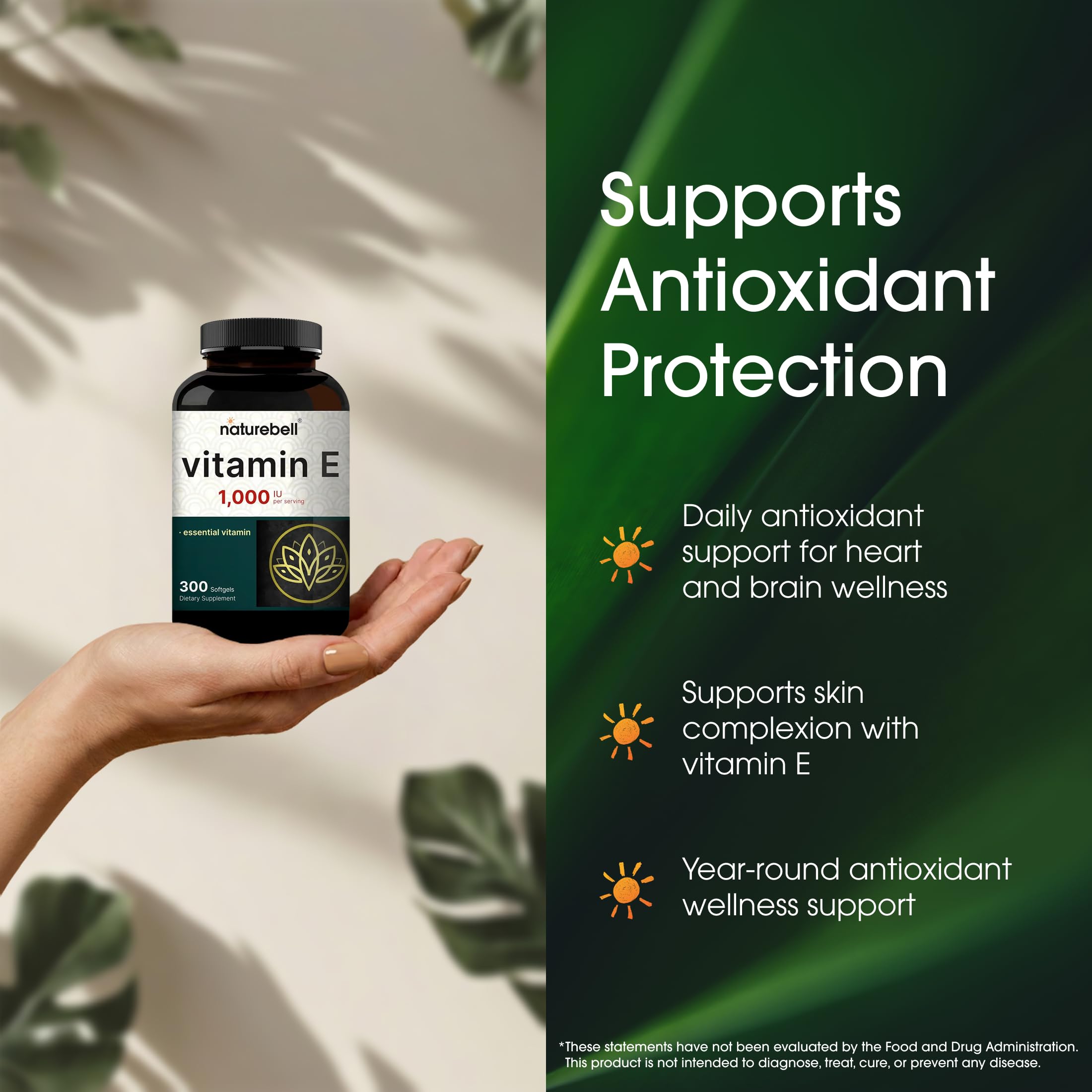 NatureBell lado de la etiqueta con información de ingredientes y ventajas