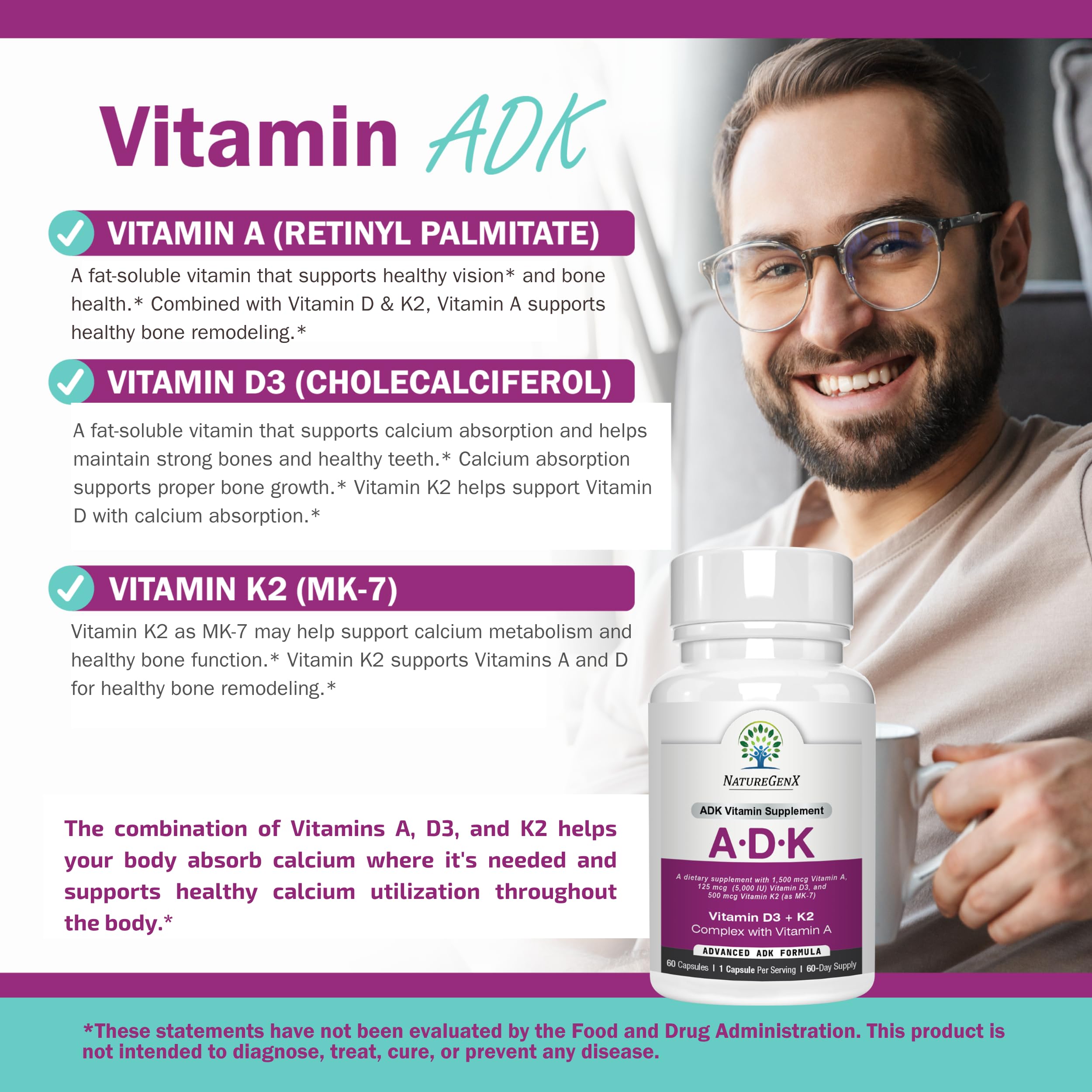 NatureGenX etiqueta con lista de ingredientes para claridad y confianza