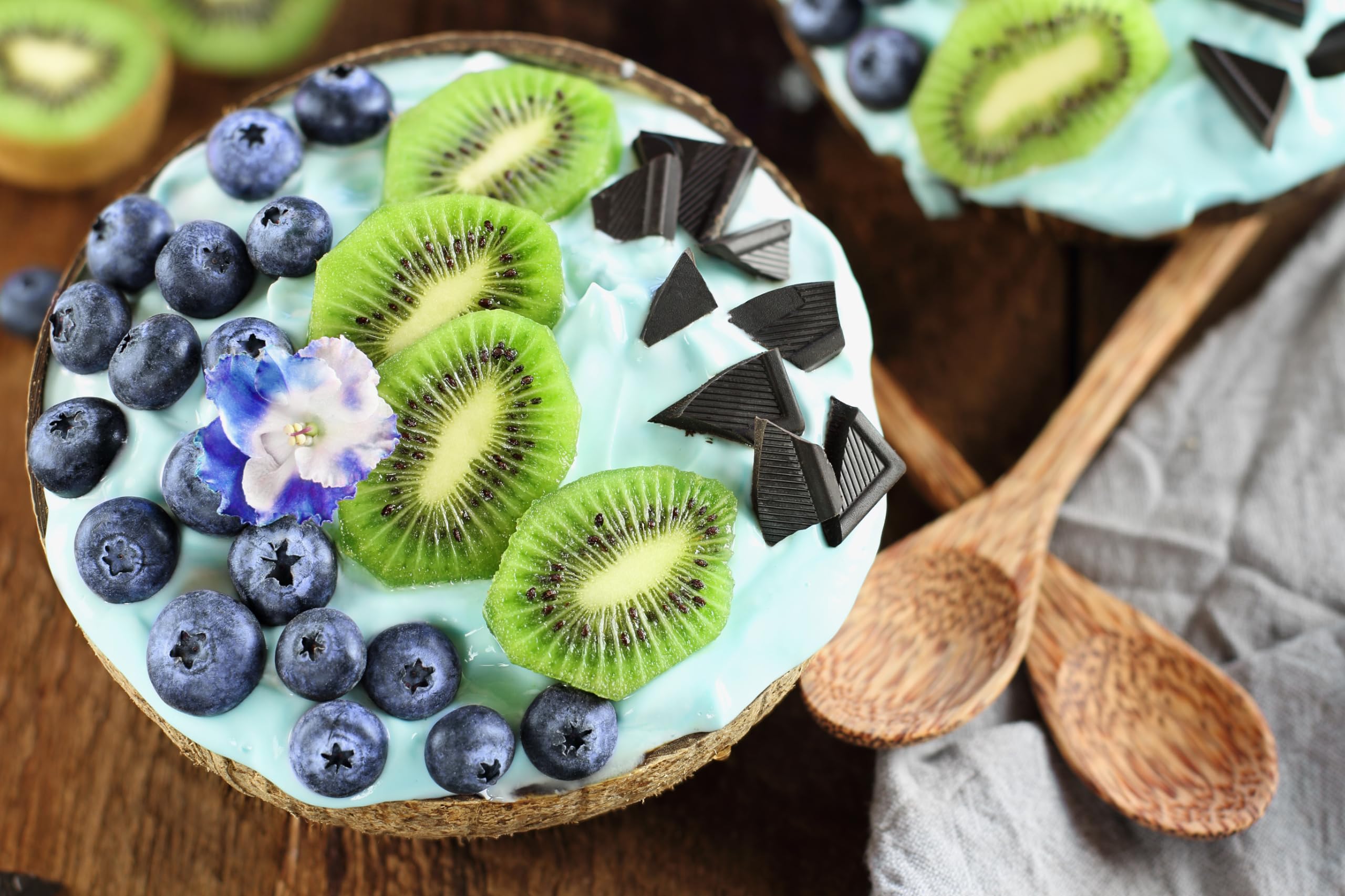 Naturejam frosting azul cremoso hecho con spirulina para repostería