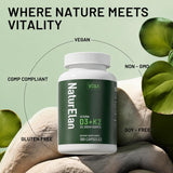 NaturElan cápsula junto a alimentos grasos para indicar mejor absorción