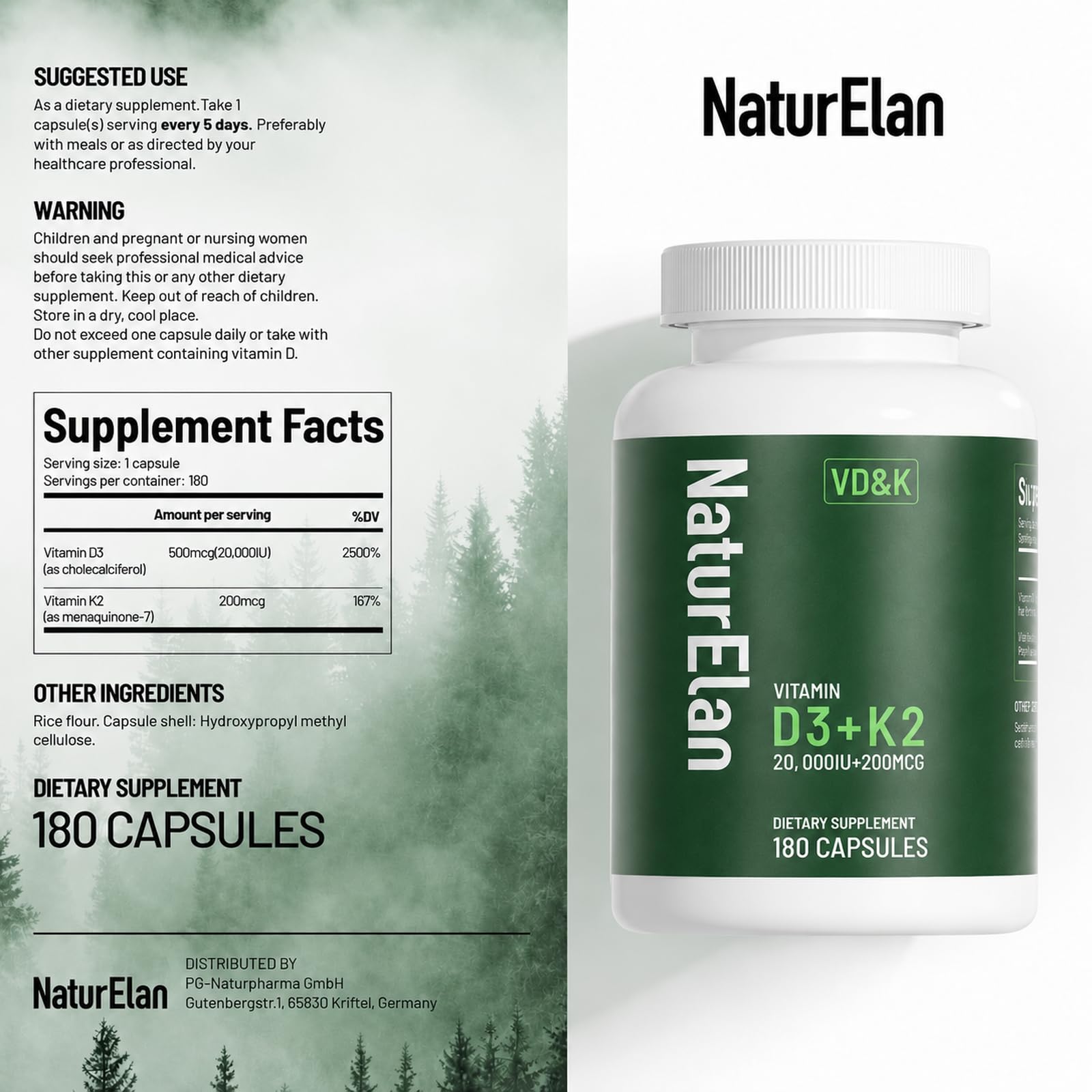 NaturElan etiqueta con ingredientes y certificaciones para transparencia de calidad