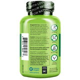 NATURELO botella con etiqueta legible 120 cápsulas información clara