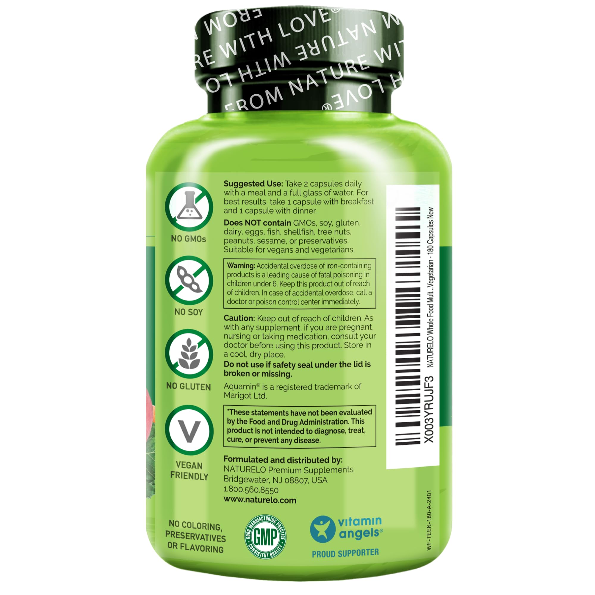 NATURELO calcio y magnesio de algas marinas para soporte óseo natural