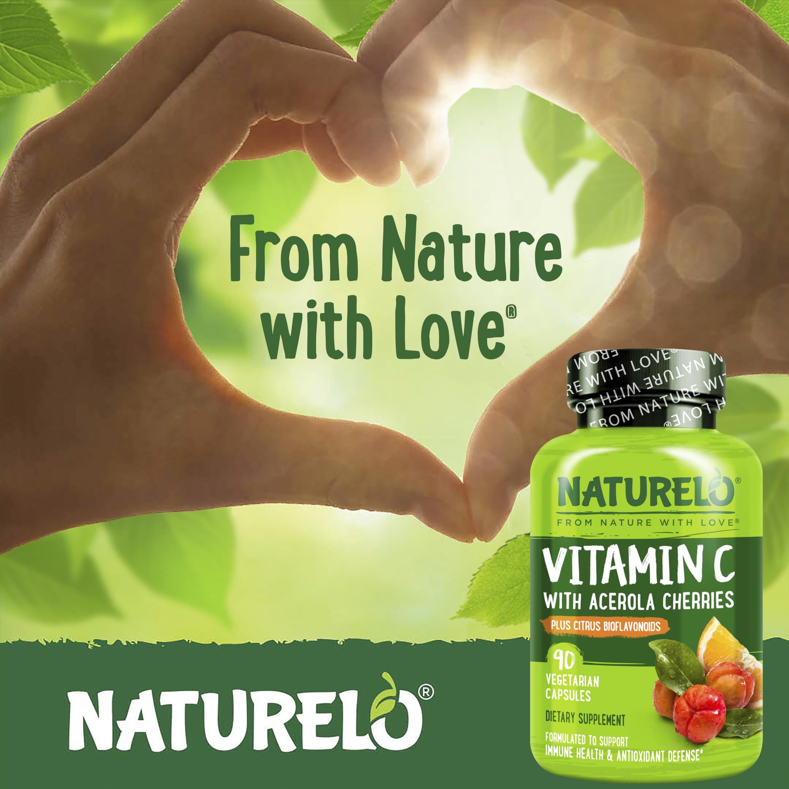 NATURELO cápsulas en mano para mostrar tamaño y dosificación práctica