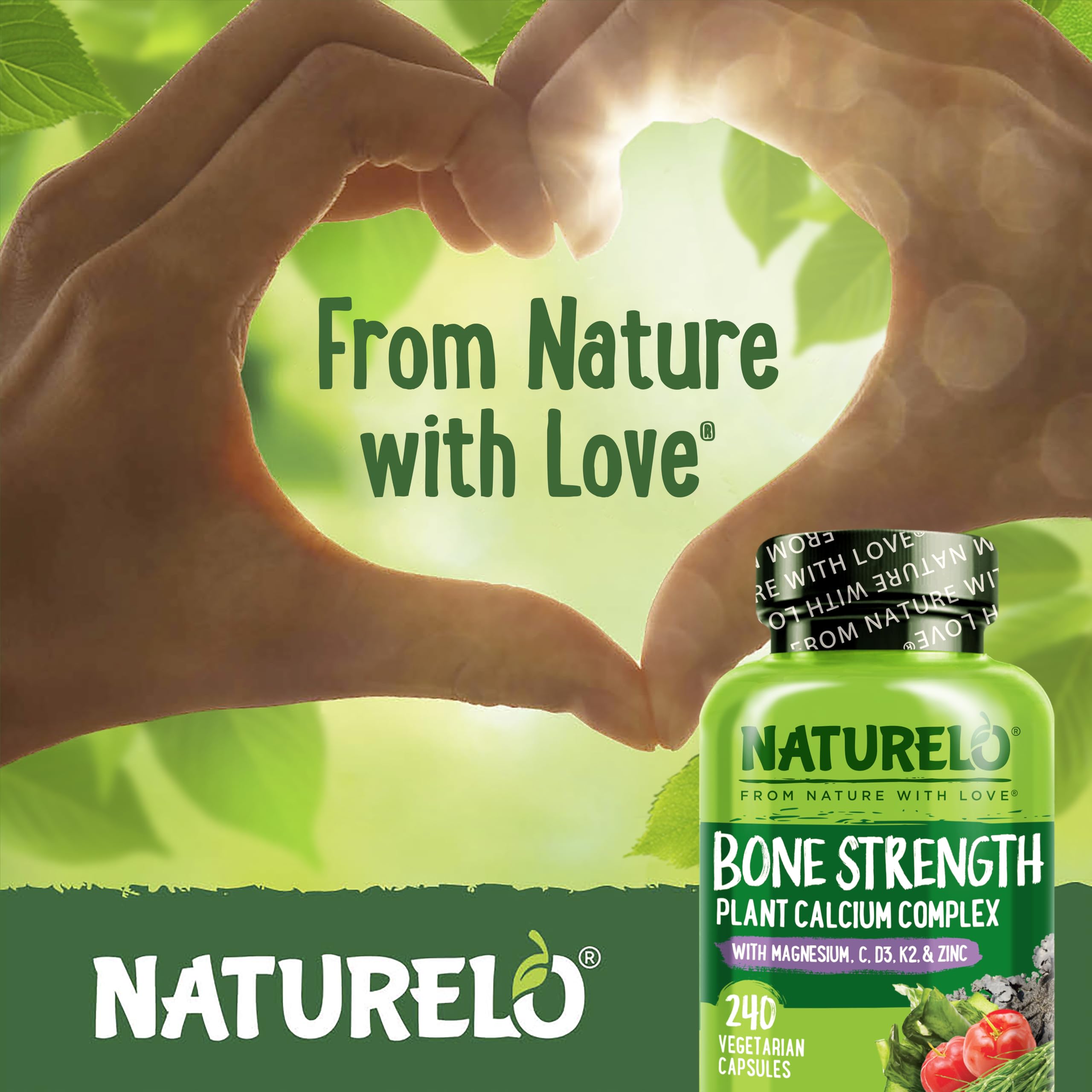 NATURELO cápsula junto a mano para comparar tamaño y conveniencia
