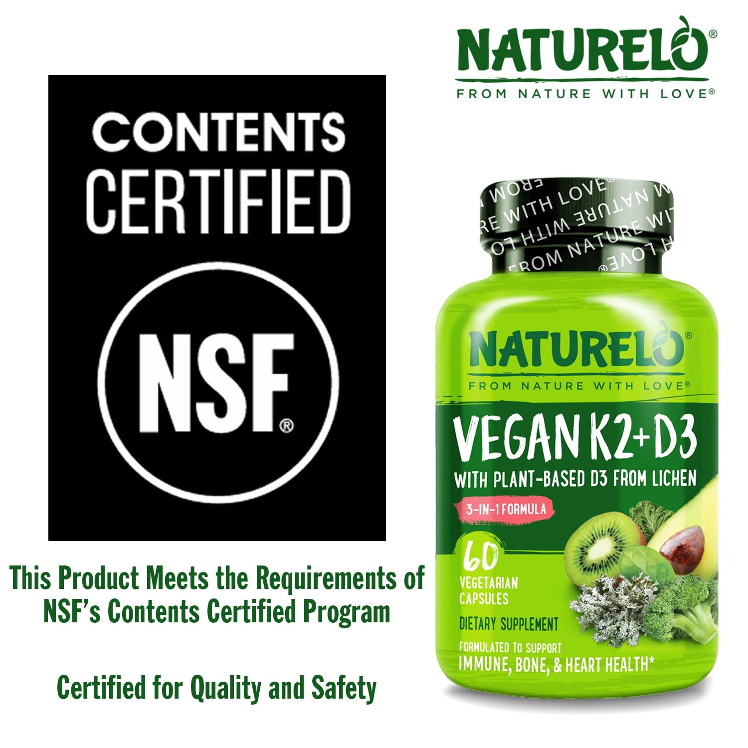 NATURELO comparación de tamaño de la cápsula para referencia práctica