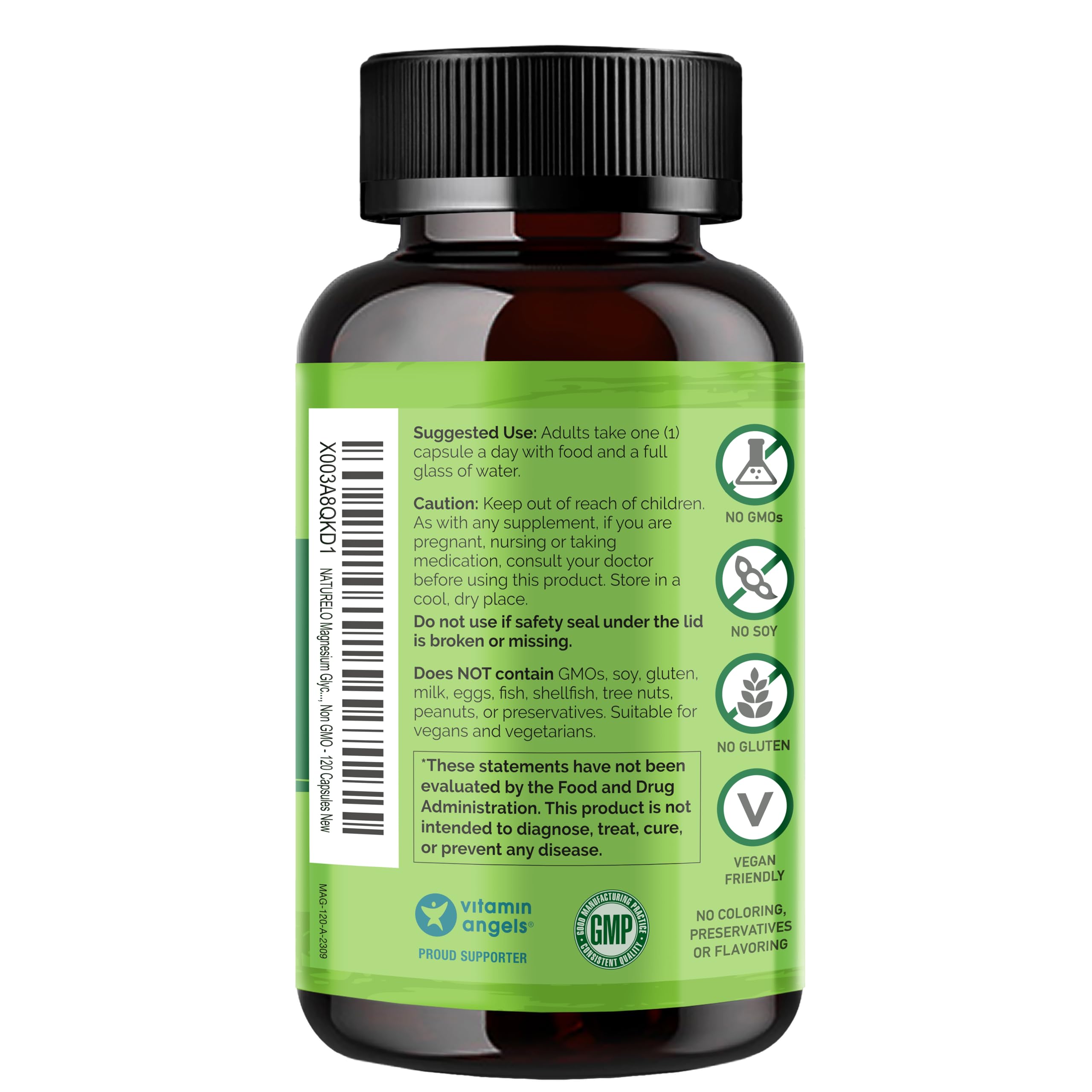 NATURELO comparación de cápsula con moneda para referencia de tamaño