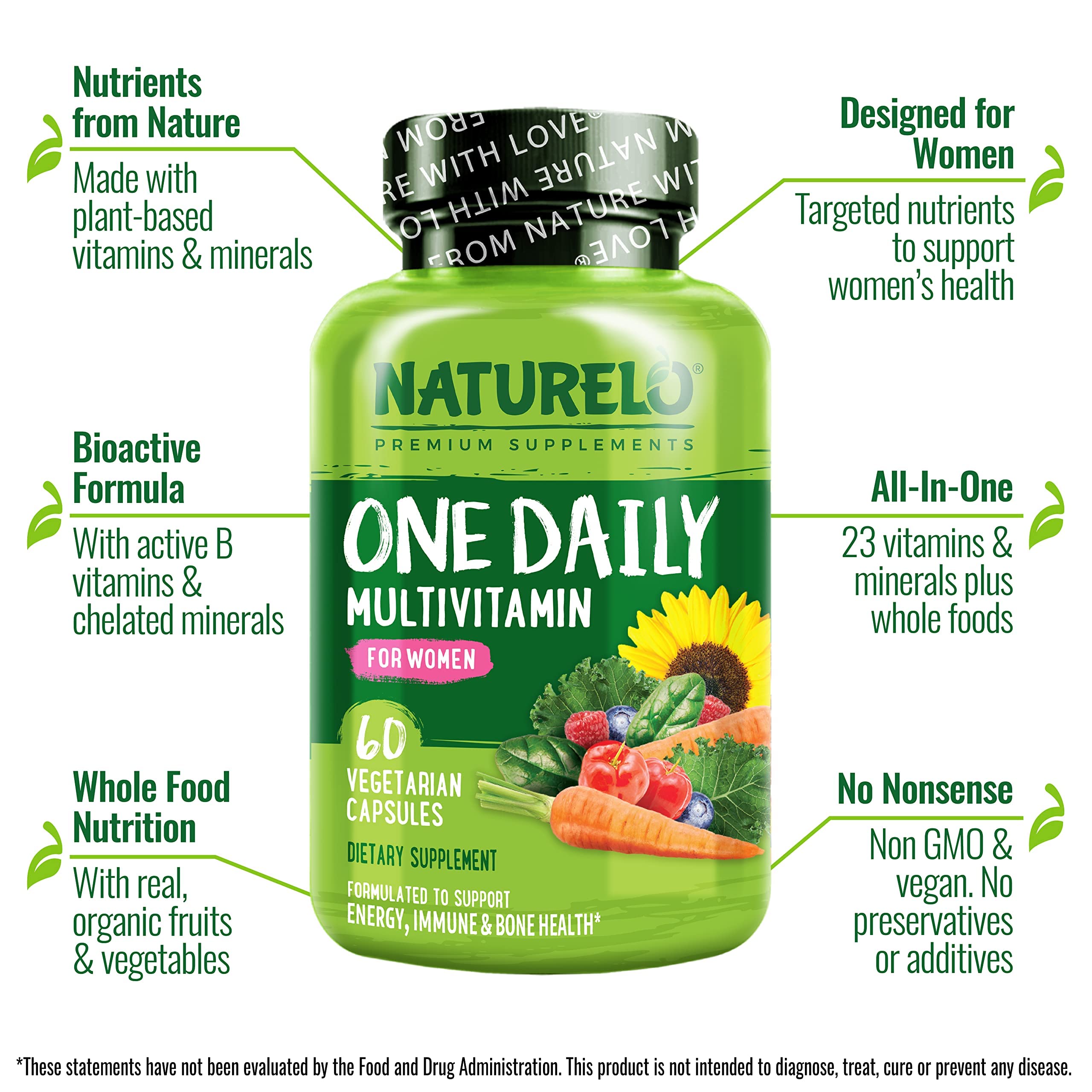 NATURELO primer plano de cápsula vegetal destacando ingrediente bioactivo