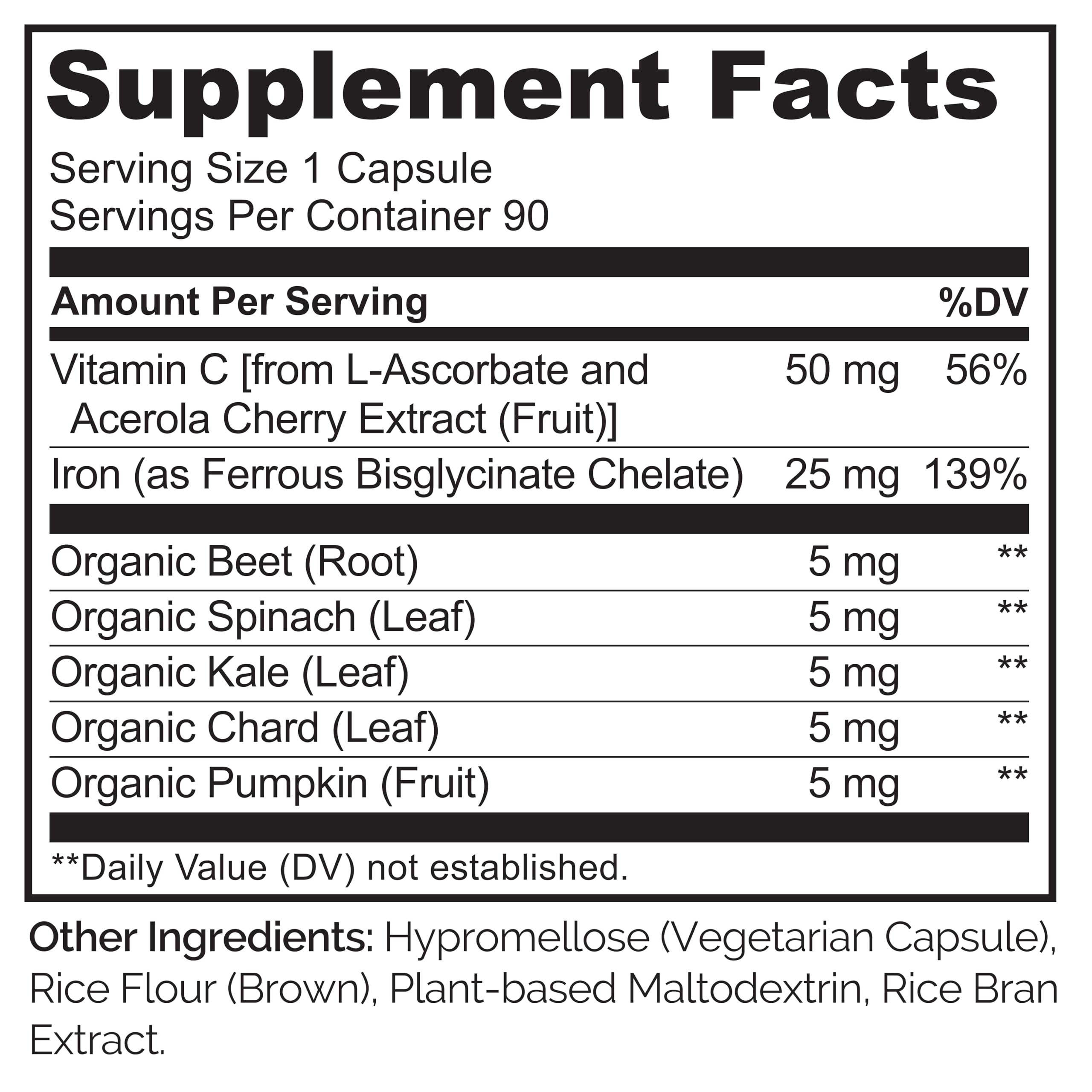 NATURELO detalle de etiqueta con lista de ingredientes orgánicos