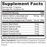NATURELO detalle de etiqueta con lista de ingredientes orgánicos