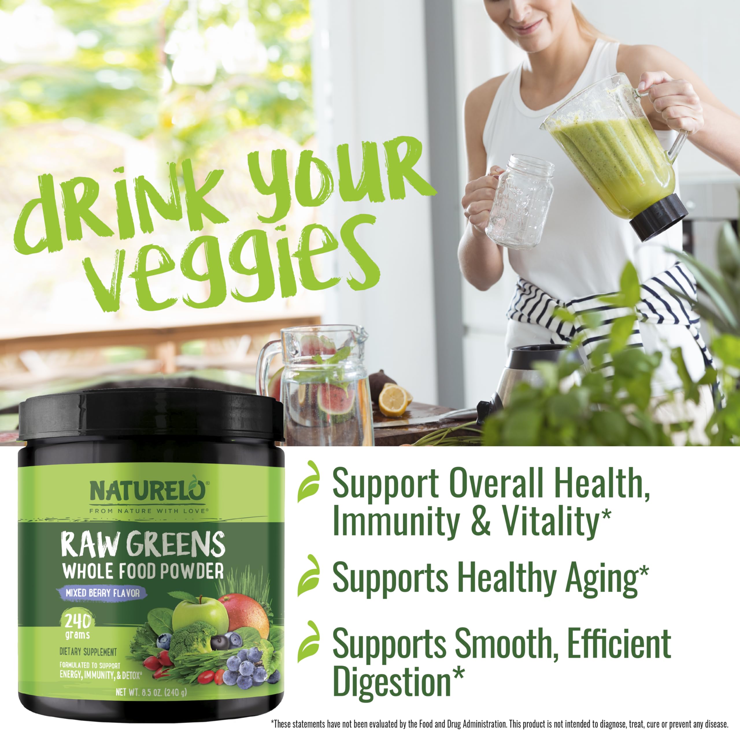NATURELO detalle de spirulina y chlorella para nutrición vegetal