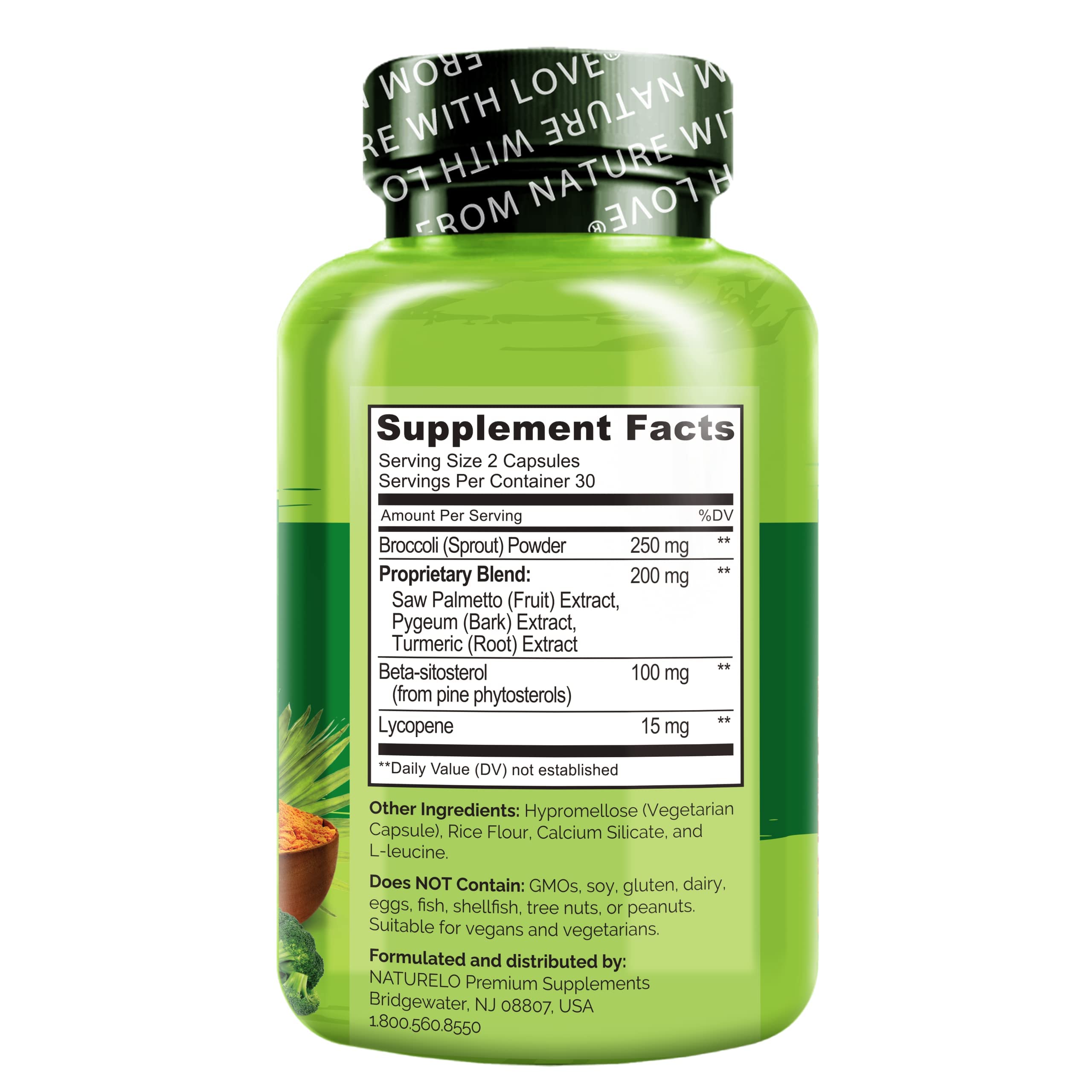 NATURELO frasco abierto con cápsulas para suministro mensual