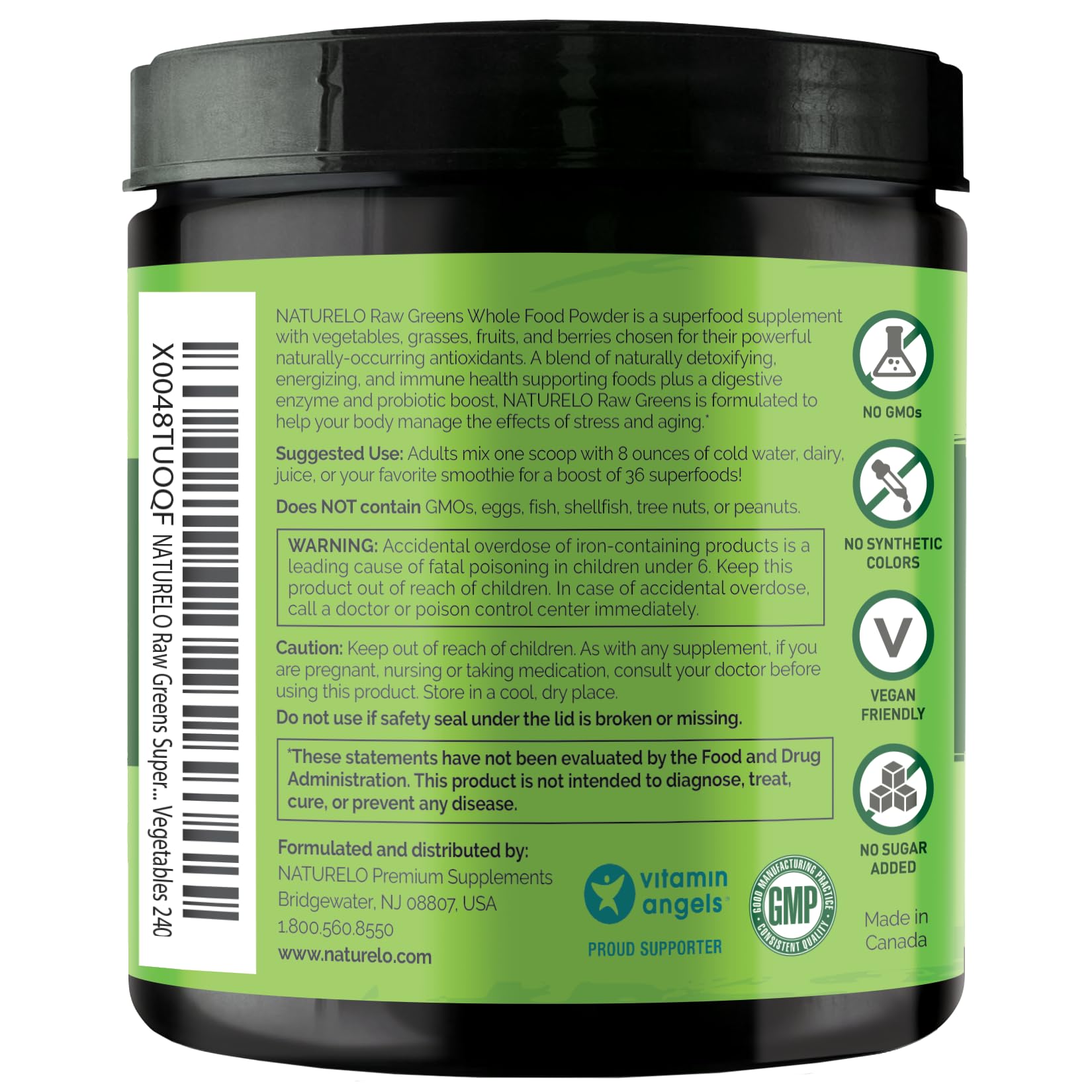 NATURELO envase en mano para comparar tamaño y cantidad
