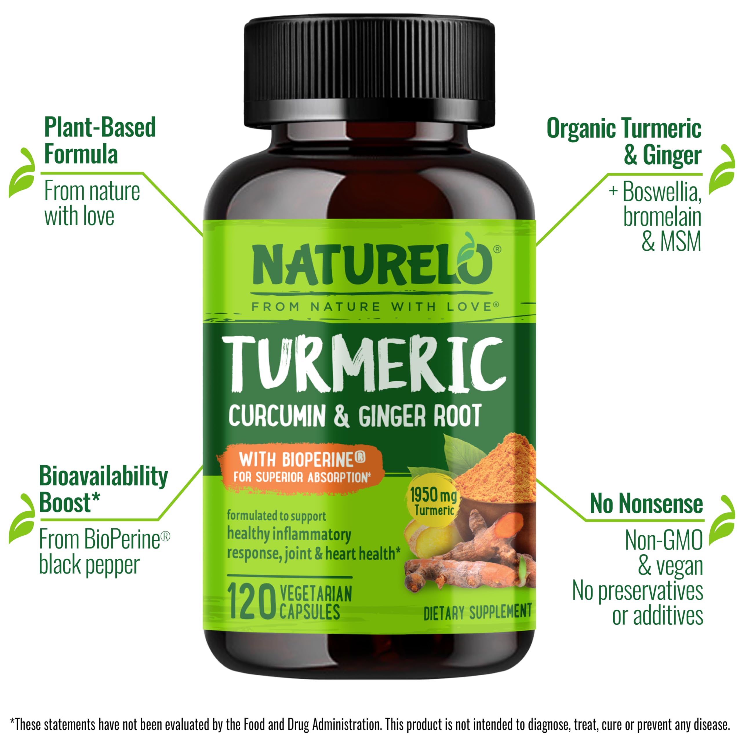 NATURELO etiqueta del envase resaltando ingredientes y claims limpios