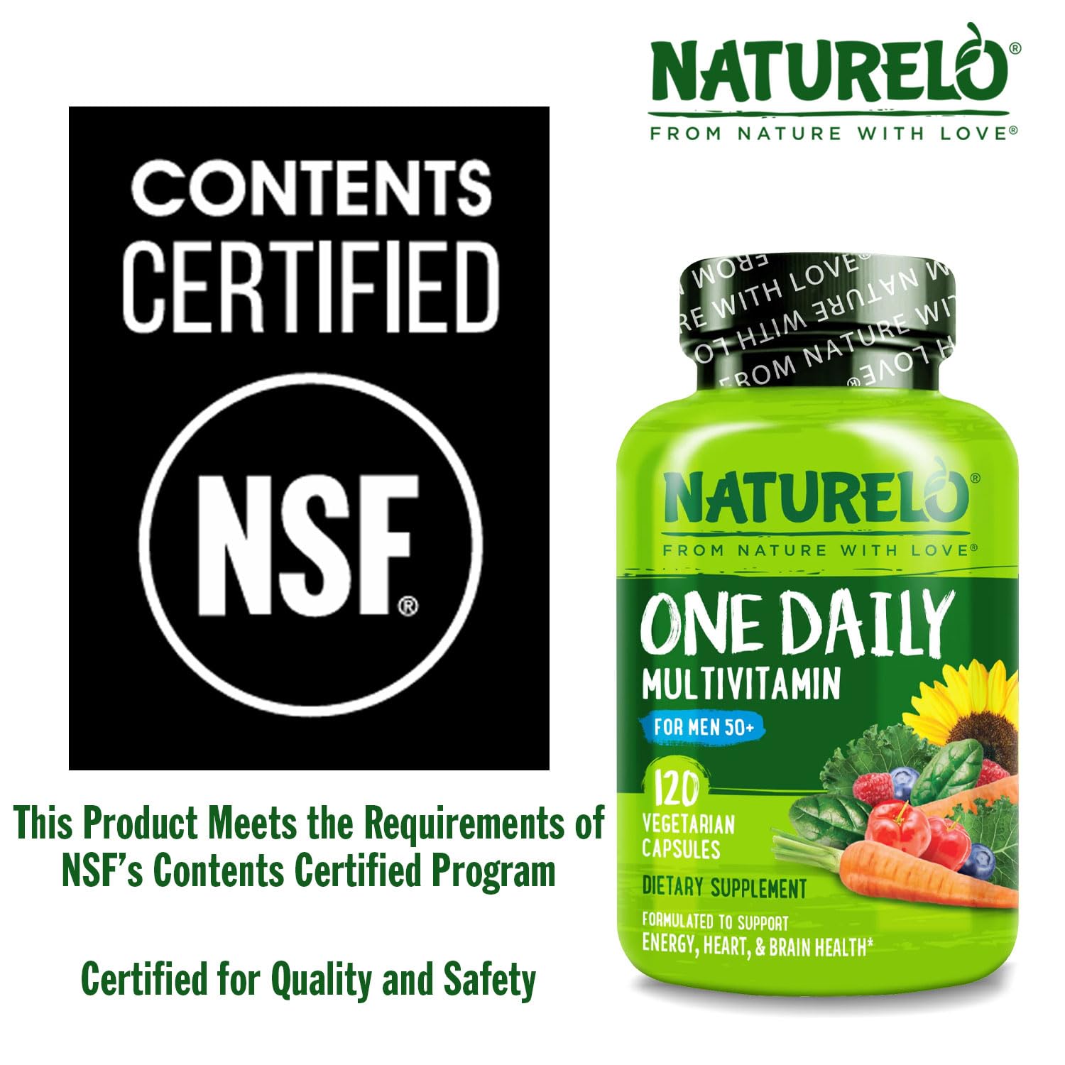 NATURELO etiqueta nutricional primer plano revela vitaminas y minerales clave
