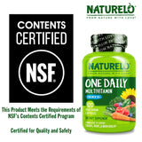 NATURELO etiqueta nutricional primer plano revela vitaminas y minerales clave