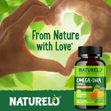 NATURELO etiqueta nutricional legible con composición de omega‑3