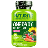 NATURELO frente del empaque mostrando 120 tabletas y beneficios claros