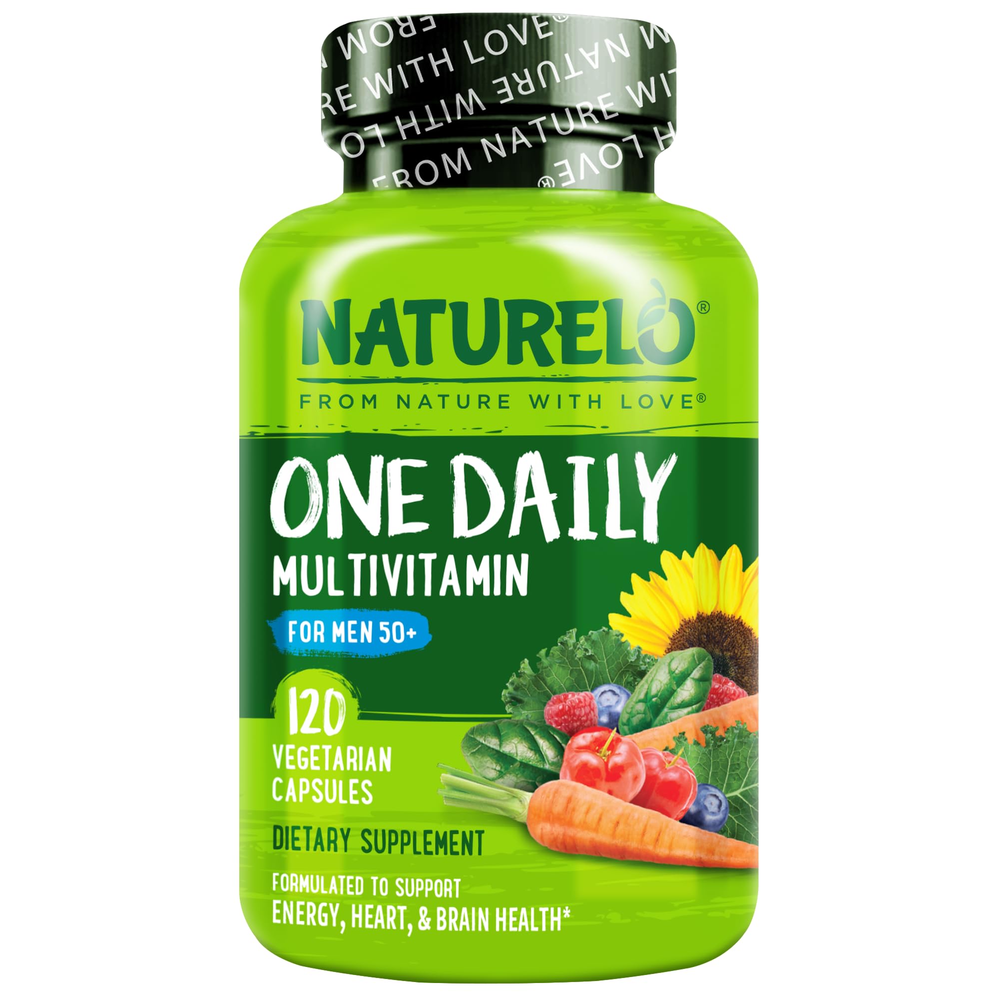 NATURELO frente del empaque muestra multivitamínico una cápsula diaria