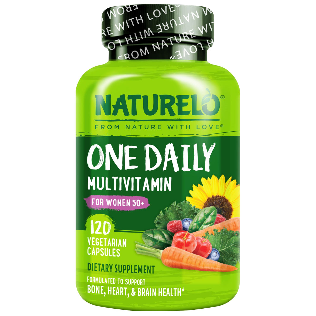 NATURELO frente del empaque mostrando fórmula completa y beneficio diario