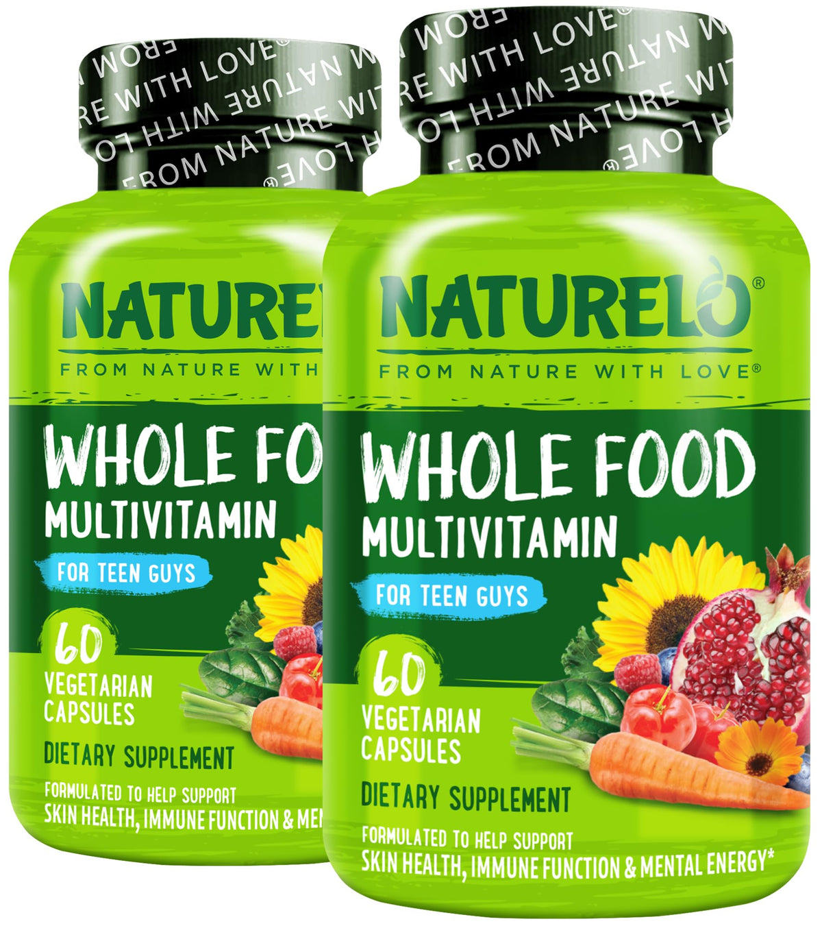 NATURELO frente del paquete mostrando fórmula para adolescentes y beneficios