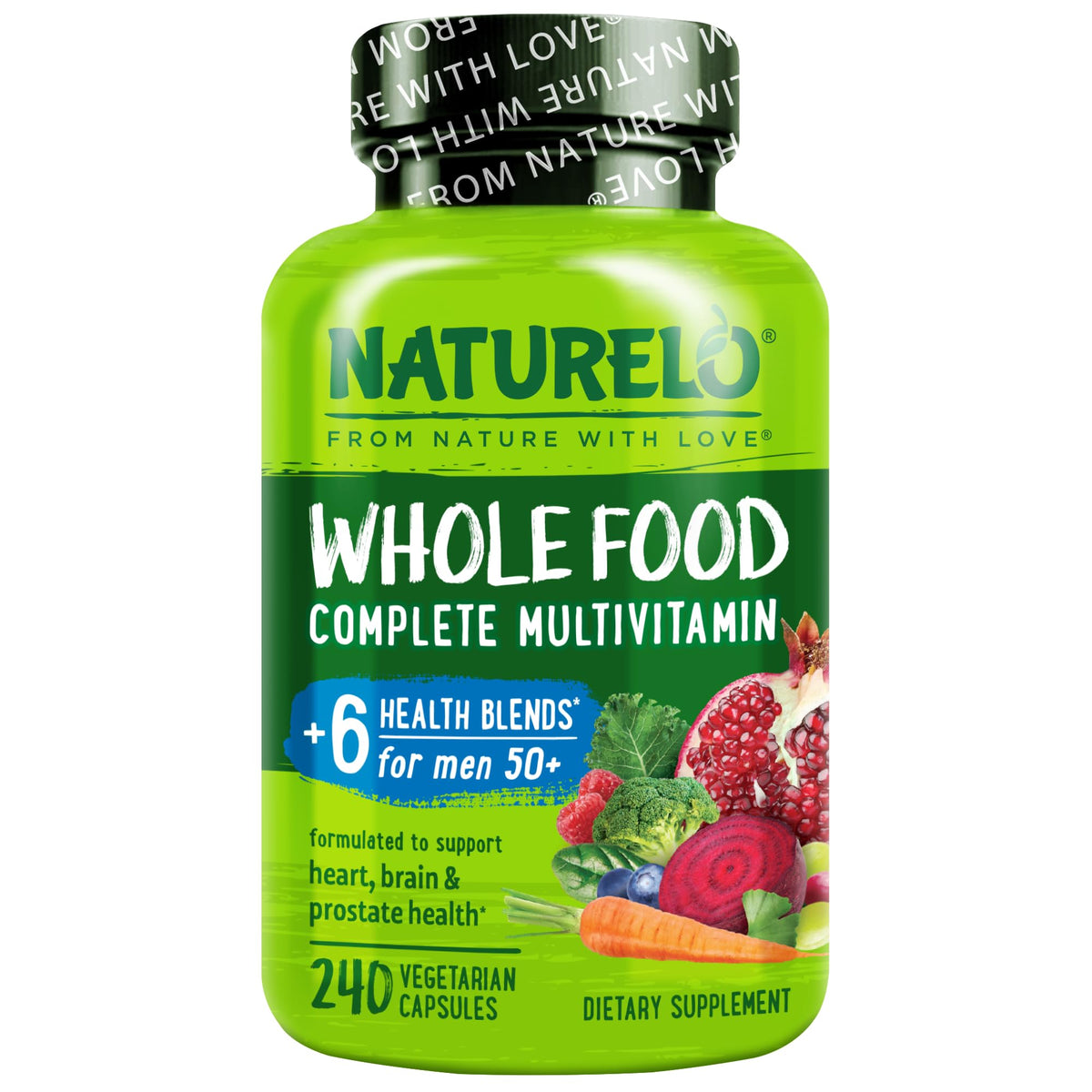 NATURELO envase frontal del multivitamínico para identificar el producto y sus beneficios