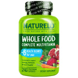 NATURELO envase frontal del multivitamínico para hombres, claramente informativo