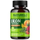 NATURELO frasco frontal mostrando diseño y beneficio vegano
