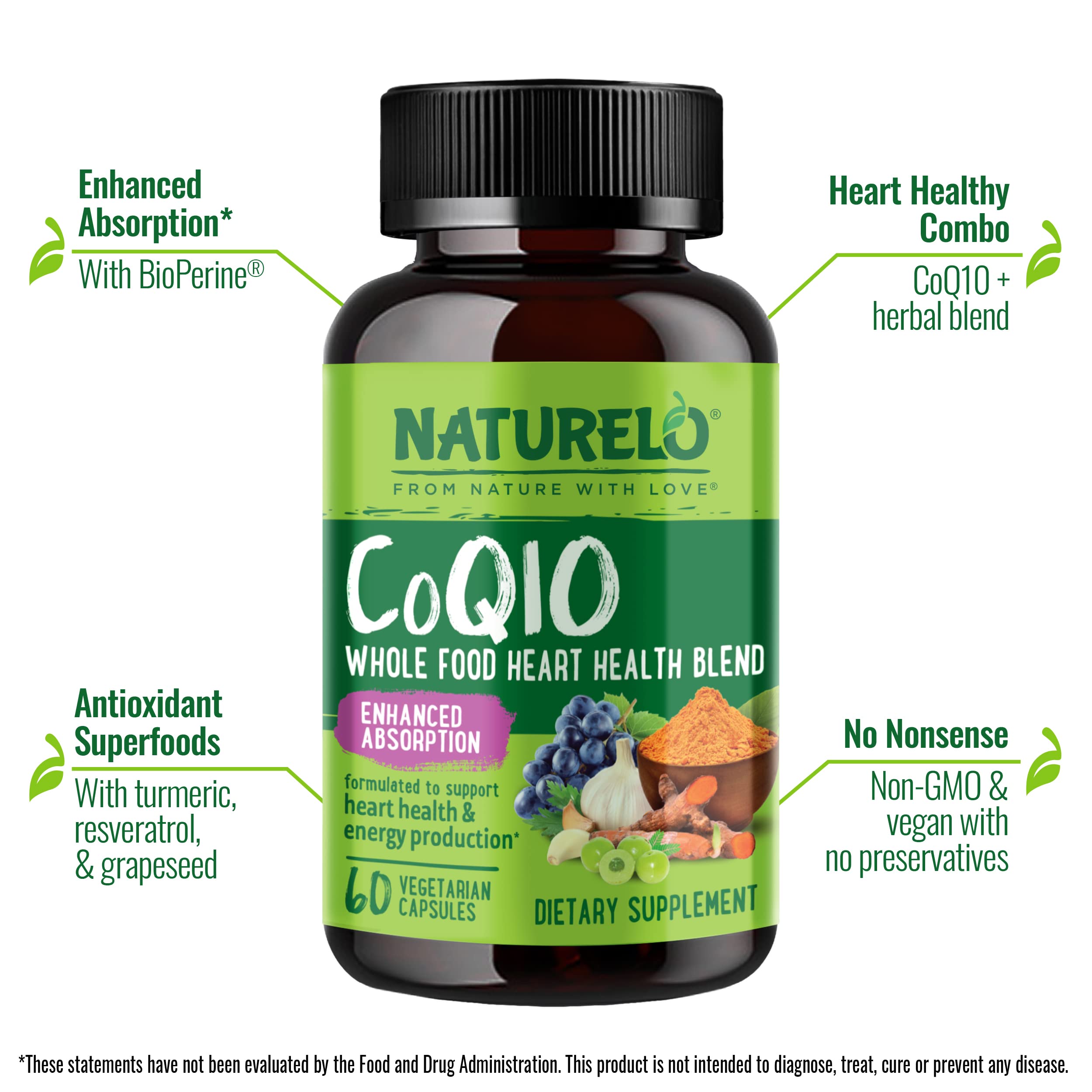 NATURELO mezcla de cúrcuma, resveratrol y uva evidenciando antioxidantes
