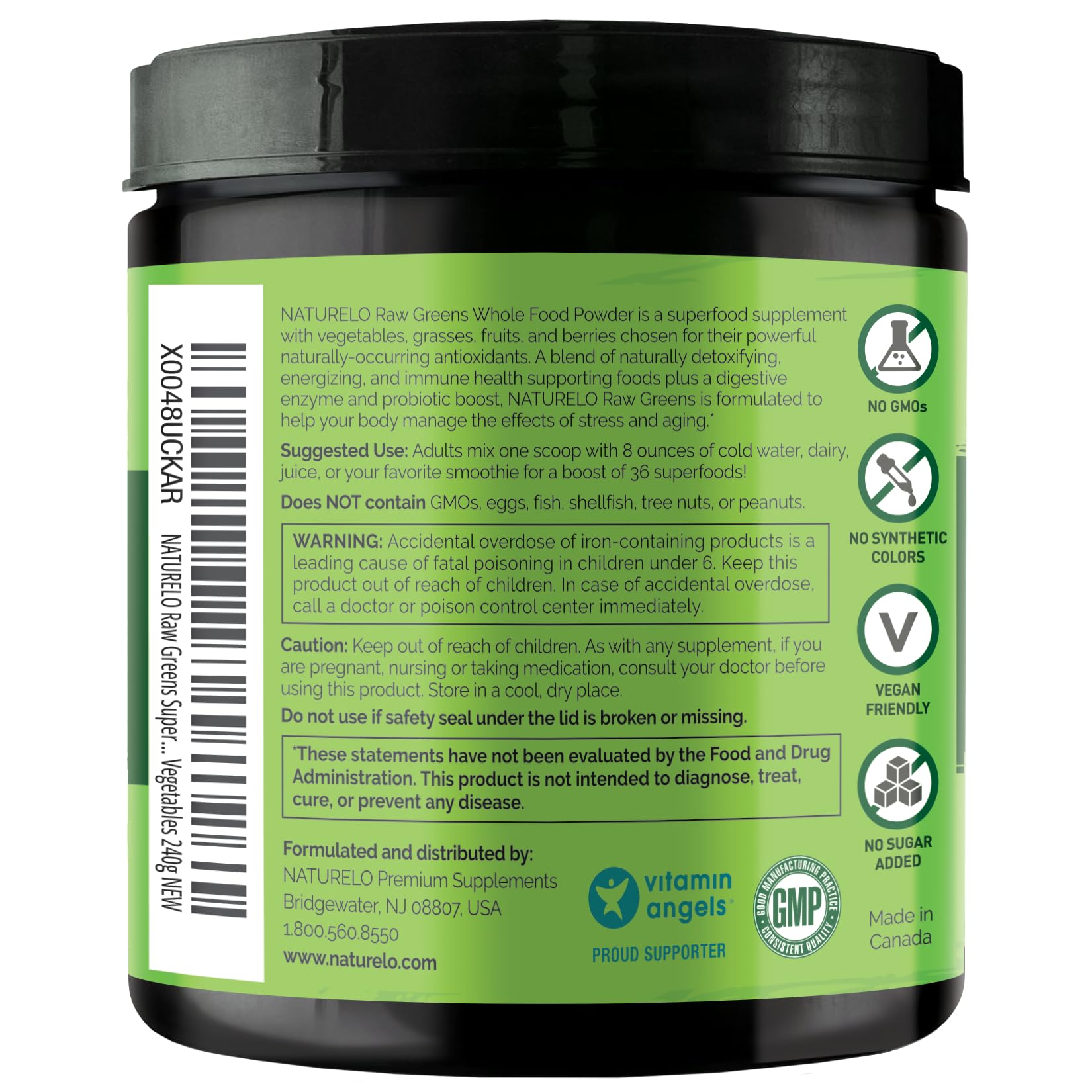 NATURELO ingredientes orgánicos dispersos que evidencian naturalidad