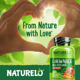 NATURELO mezcla orgánica de frutas y verduras en polvo indicando nutrición añadida
