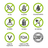 NATURELO ingredientes orgánicos cerca, quinoa y coliflor como fuente vegetal