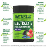 NATURELO primer plano del polvo berry para ver textura y mezcla fácil