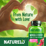 NATURELO botella junto a frutas para contextualizar uso diario