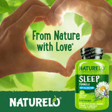 NATURELO paciente tomando cápsula antes de dormir para relajación