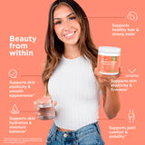 Naturenetics colágeno disuelto en vaso, mezcla instantánea sin grumos