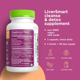 Naturenetics LiverSmart etiqueta con dosis clara y estandarización útil