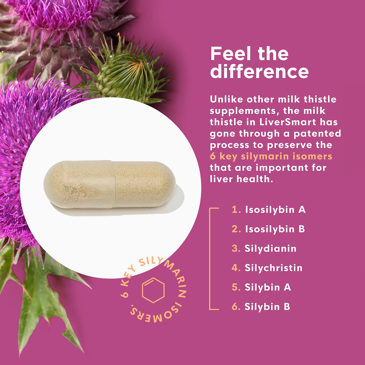 Naturenetics LiverSmart extracto de fruto de cardo mariano resaltando origen natural