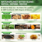 NaturePlanet etiqueta con lista de ingredientes y valores diarios visibles