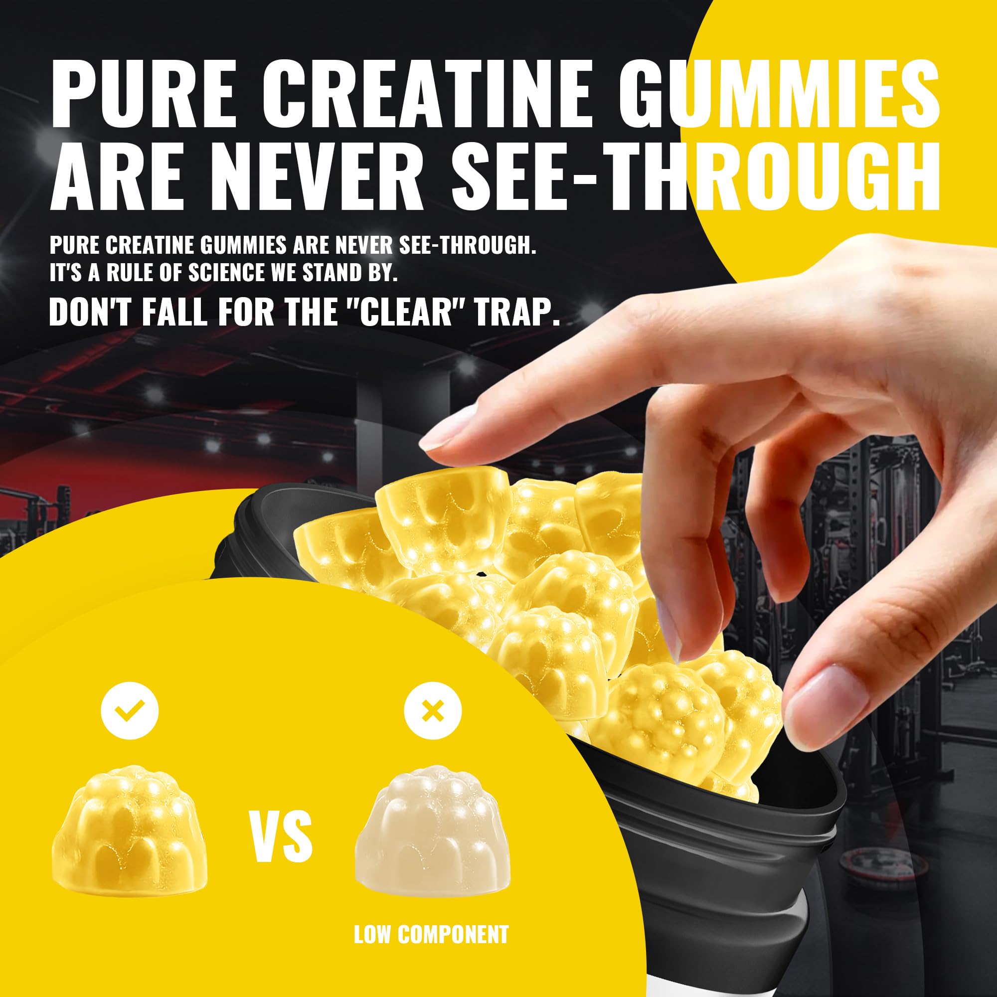 Natures Aid gominolas en uso en gimnasio, aporte conveniente antes del ejercicio