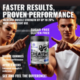 Natures Aid gomitas en ambiente fitness con botella de agua, estilo de vida activo